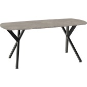 Athens Oval Coffee Table Concrete Effect